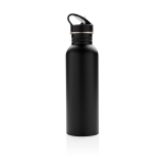 Garrafas personalizadas de aço inoxidável com bocal 710ml Adventure cor preto quinta vista