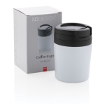 Caneca térmica personalizada muito pequena e compacta 160ml Coffee cor branco vista com caixa