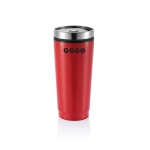 Copos térmicos personalizados de aço com interior de PP 350ml Spot cor vermelho vista com logo