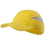 Boné desportivo personalizado de 7 painéis com rede Sport cor amarelo