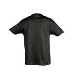 T-shirt para criança, algodão semi cor preto vista traseira