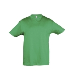 T-shirt para criança, algodão semi cor verde oitava vista