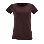 T-shirts de mulher ajustado de algodão 150 g/m2 SOL'S Regent Fit cor bordeaux