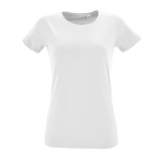 T-shirts de mulher ajustado de algodão 150 g/m2 SOL'S Regent Fit cor branco nona vista