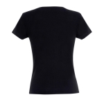 T-shirts para mulher em algodão semi cor preto vista traseira