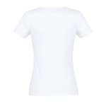 T-shirts para mulher em algodão semi cor branco vista traseira