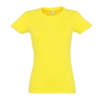 T-shirt para mulher em várias cores, algodão 190 g/m2 SOL'S Imperial cor amarelo sexta vista