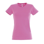 T-shirt para mulher em várias cores, algodão 190 g/m2 SOL'S Imperial cor cor-de-rosa