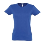 T-shirt para mulher em várias cores, algodão 190 g/m2 SOL'S Imperial cor azul real terceira vista