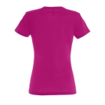 T-shirt para mulher em várias cores, algodão 190 g/m2 SOL'S Imperial cor fúcsia vista traseira