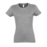 T-shirt para mulher em várias cores, algodão 190 g/m2 SOL'S Imperial cor cinzento mesclado