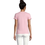 T-shirt para mulher em várias cores, algodão 190 g/m2 SOL'S Imperial cor rosa pastel terceira vista fotografia