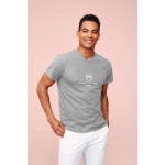 T-shirts para brindes de algodão semi cor branco