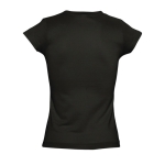 T-shirt cintada mulher com decote em V e algodão 150 g/m2 SOL'S Moon cor preto vista traseira