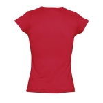 T-shirt cintada mulher com decote em V e algodão 150 g/m2 SOL'S Moon cor vermelho vista traseira