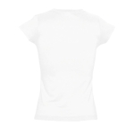 T-shirt cintada mulher com decote em V e algodão 150 g/m2 SOL'S Moon cor branco vista traseira