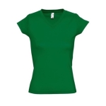 T-shirt cintada mulher com decote em V e algodão 150 g/m2 SOL'S Moon oitava vista