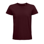 T-shirt unisexo ajustada em algodão orgânico 175 g/m2 SOL'S Pioneer cor bordeaux oitava vista