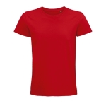 T-shirt unisexo ajustada em algodão orgânico 175 g/m2 SOL'S Pioneer cor vermelho quinta vista