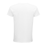 T-shirt unisexo ajustada em algodão orgânico 175 g/m2 SOL'S Pioneer cor branco vista traseira