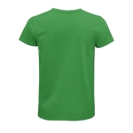 T-shirt unisexo ajustada em algodão orgânico 175 g/m2 SOL'S Pioneer cor verde vista traseira