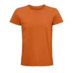 T-shirt unisexo ajustada em algodão orgânico 175 g/m2 SOL'S Pioneer cor cor-de-laranja