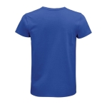 T-shirt unisexo ajustada em algodão orgânico 175 g/m2 SOL'S Pioneer cor azul real vista traseira