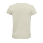 T-shirt unisexo ajustada em algodão orgânico 175 g/m2 SOL'S Pioneer cor natural vista traseira