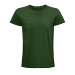 T-shirt unisexo ajustada em algodão orgânico 175 g/m2 SOL'S Pioneer cor verde-escuro vista conjunto