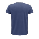 T-shirt unisexo ajustada em algodão orgânico 175 g/m2 SOL'S Pioneer cor azul ganga vista traseira