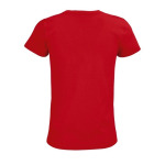 T-shirt eco para mulher em algodão orgânico 175 g/m2 SOL'S Pioneer cor vermelho vista traseira