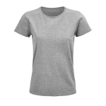 T-shirt eco para mulher em algodão orgânico 175 g/m2 SOL'S Pioneer cor cinzento mesclado