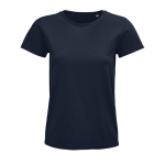 T-shirt eco para mulher em algodão orgânico 175 g/m2 SOL'S Pioneer cor azul-marinho