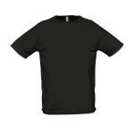 T-shirts transpiráveis com logo em poliester 140 g/m2 SOL'S Sporty cor preto