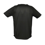 T-shirts transpiráveis com logo em poliester 140 g/m2 SOL'S Sporty cor preto vista traseira