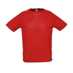 T-shirts transpiráveis com logo em poliester 140 g/m2 SOL'S Sporty cor vermelho quinta vista