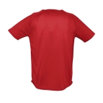 T-shirts transpiráveis com logo em poliester 140 g/m2 SOL'S Sporty cor vermelho vista traseira