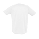 T-shirts transpiráveis com logo em poliester 140 g/m2 SOL'S Sporty cor branco vista traseira