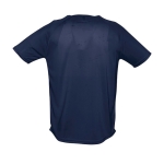 T-shirts transpiráveis com logo em poliester 140 g/m2 SOL'S Sporty cor azul-marinho vista traseira