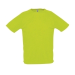 T-shirts transpiráveis com logo em poliester 140 g/m2 SOL'S Sporty cor verde fluorescente oitava vista