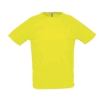 T-shirts transpiráveis com logo em poliester 140 g/m2 SOL'S Sporty cor amarelo fluorescente sexta vista