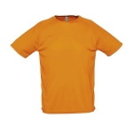 T-shirts transpiráveis com logo em poliester 140 g/m2 SOL'S Sporty cor cor-de-laranja fluorescente