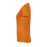 T-shirts desportivas transpiráveis em poliester 140 g/m2 SOL'S Sporty cor cor-de-laranja fluorescente vista lateral