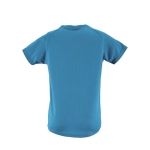 T-shirt desporto infantil poliester transpirável 140 g/m2 SOL'S Sporty cor ciano vista traseira