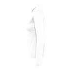 Camisola manga comprida algodão semi-penteado 150 g/m2 SOL'S Majestic cor branco vista lateral