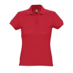 Polos com logo slim fit para mulher em algodão 170 g/m2 SOL'S Passion cor vermelho quinta vista