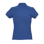 Polos com logo slim fit para mulher em algodão 170 g/m2 SOL'S Passion cor azul real vista traseira