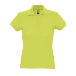 Polos com logo slim fit para mulher em algodão 170 g/m2 SOL'S Passion cor verde-claro oitava vista