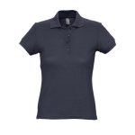 Polos com logo slim fit para mulher em algodão 170 g/m2 SOL'S Passion cor azul-escuro