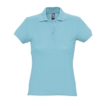 Polos com logo slim fit para mulher em algodão 170 g/m2 SOL'S Passion cor azul-claro